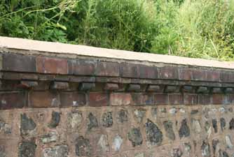 Old bricks at Dudley War Memorial